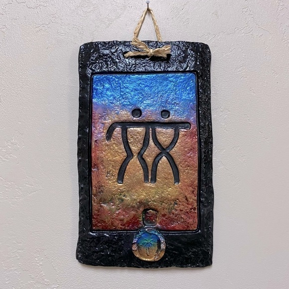 Kauai Artist David Dakan Hand Crafted lpo Aloha Lovers 8.5” x 5“ - Picture 1 of 5
